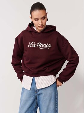 La Mania La Mania Bluza LUMA Bordowy Basic Fit