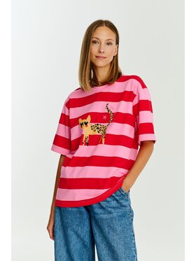 NAOKO NAOKO T-Shirt Born To Be Wild Zielony Oversize