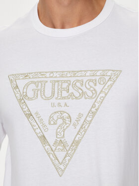 Guess Majica Dugih Rukava M4YI27 K8FQ4 Bijela Regular Fit