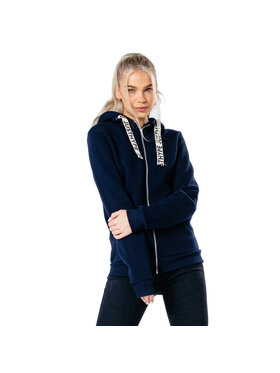 HYPE HYPE Felpa Justhype Drawstring Zip Hoodie Blu scuro Regular Fit