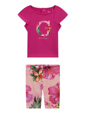 Guess Guess Комплект тишърт и клин A6GG05 K6YW4 Тъмнорозов Regular Fit