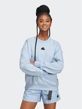 adidas adidas Džemperis ar kapuci City Escape Loose Crew Sweatshirt IC0278 Zils Loose Fit