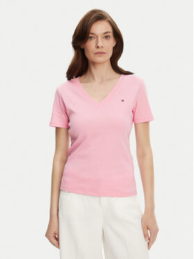 Tommy Hilfiger Tommy Hilfiger T-krekls New Cody WW0WW40584 Rozā Slim Fit