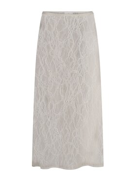 Paprocki & Brzozowski Paprocki & Brzozowski Spódnica midi PINNED Écru A-Line Fit