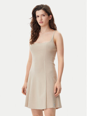 Calvin Klein Jeans Calvin Klein Jeans Kleid für den Alltag J20J225269 Beige Slim Fit