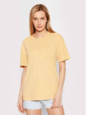 Lee Lee T-Shirt Plain L43UUYUH Żółty Regular Fit