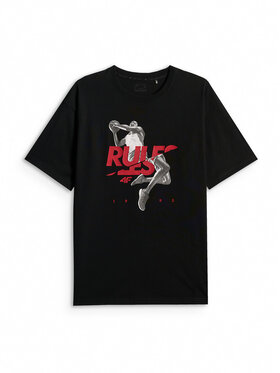 4F 4F T-Shirt ESSENTIALS Czarny Loose Fit
