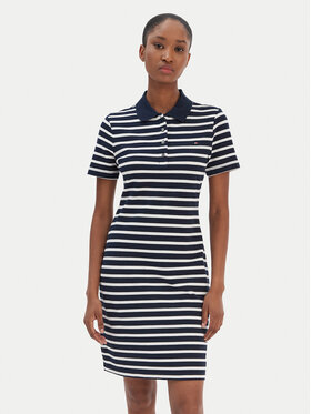Tommy Hilfiger Tommy Hilfiger Rochie de zi 1985 WW0WW43228 Bleumarin Slim Fit
