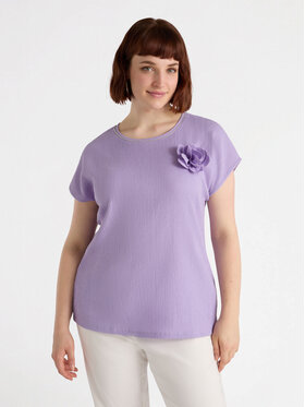 Fiorella Rubino Fiorella Rubino T-Shirt G166L008475N009 Fioletowy Regular Fit