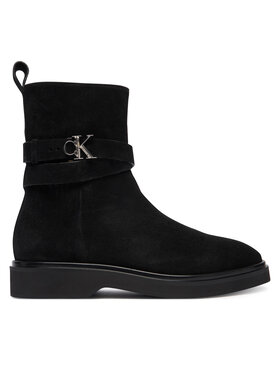 Calvin Klein Calvin Klein Škornji Ankle Boot W/ Metal Logo Sue HW0HW02664 Črna