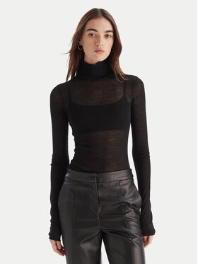 Patrizia Pepe Patrizia Pepe Blūze 2K0347/K034-K103 Melns Slim Fit