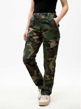 Jigga Wear Jigga Wear Spodnie cargo Bojówki moro camo taktyczne ripstop 130536 Zielony Regular Fit