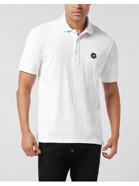PHILIPP PLEIN PHILIPP PLEIN Polo 26189 Biały Slim Fit