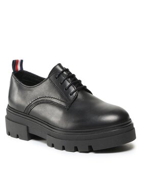 Tommy Hilfiger Tommy Hilfiger Oxford cipők Leather LAce Up Shoe FW0FW06780 Fekete