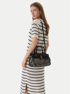 Tommy Hilfiger Tommy Hilfiger Kabelka American Icon Mini Tote Macrame AW0AW18542 Černá