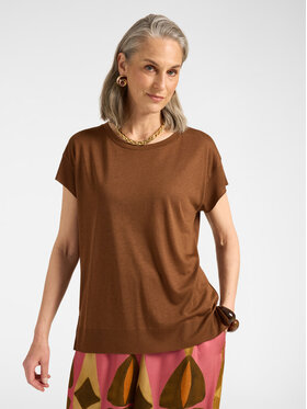 Elena Mirò Elena Mirò T-shirt G089Z000784N022 Marrone Regular Fit
