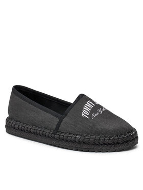 Tommy Jeans Espadrile Tjw Varsity Espadrille EN0EN02470 Črna