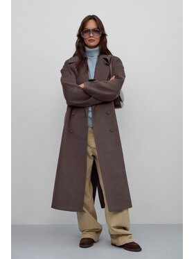 Estro Estro Płaszcz ER00117931 Brązowy Loose Fit