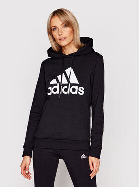 adidas adidas Džemperis ar kapuci W Bl Fl Hd GL0653 Melns Regular Fit