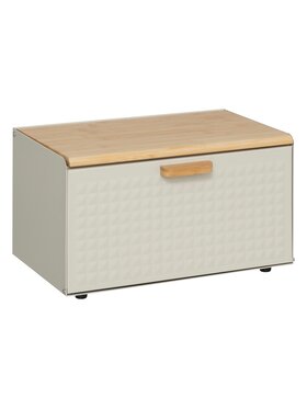MIAhome MIAhome Chlebak metalowy 23,5x35,5x20,8 cm EXTRA beżowy Beżowy