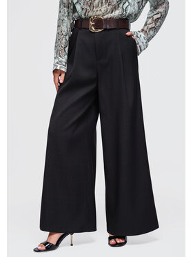 Ombre Ombre Spodnie materiałowe OW-PA-E0019 Czarny Relaxed Fit