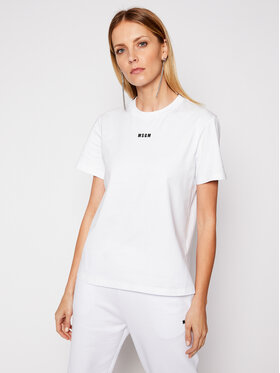 MSGM MSGM T-shirt 3041MDM100 217298 Blanc Regular Fit
