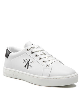 Calvin Klein Jeans Calvin Klein Jeans Laisvalaikio batai Classic Cupsole Laceup Low Lth YM0YM00491 Balta