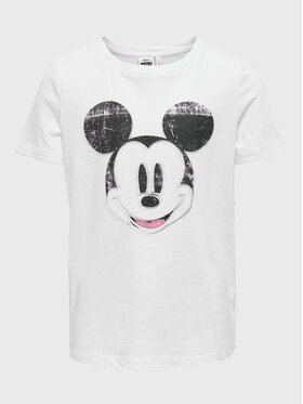 Kids ONLY Kids ONLY T-Shirt Mickey 15271015 Biały Boxy Fit
