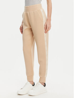 Guess Guess Spodnie dresowe W5YB11 KBYE2 Beżowy Regular Fit