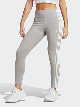 adidas adidas Tamprės Essentials 3-Stripes High-Waisted Single Jersey Leggings IC7152 Pilka