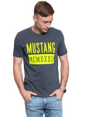 Mustang Mustang T-Shirt ALEX C PRINT Szary Regular Fit