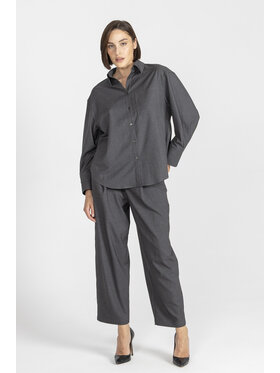 Deni Cler Milano Deni Cler Milano Koszula T-DC-1450-E5-40-80-1 Szary Loose Fit
