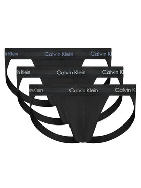 Calvin Klein Underwear Calvin Klein Underwear Komplet 3 par slipów Jock Strap 000NB3363A Czarny