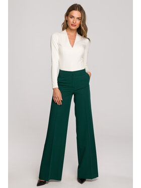 Stylove Stylove Bavlnené nohavice S311 Zelená Regular Fit