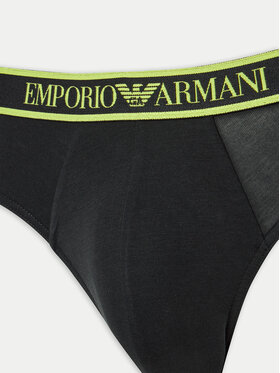 Emporio Armani Underwear Set Od 3 Para Muških Slip Gaća 111734 4F717 21320 Crna