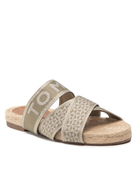 Tommy Hilfiger Tommy Hilfiger Espadrilles Webbing Flat Espadrille FW0FW06307 Grün