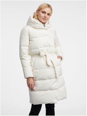 Orsay Orsay Płaszcz zimowy 815033029000__38 Écru Straight Fit
