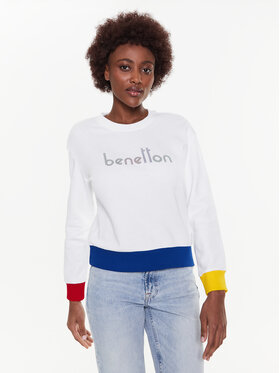United Colors Of Benetton United Colors Of Benetton Sweatshirt 3J68D103O Blanc Regular Fit