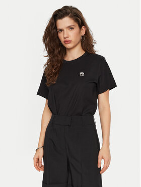 KARL LAGERFELD KARL LAGERFELD Tričko A1W17025 Čierna Relaxed Fit