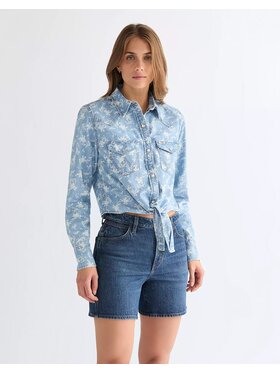 Wrangler Wrangler Koszula TIE FRONT SHIRT Niebieski Regular Fit