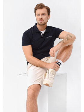 Volcano Volcano Polo O-MARON Granatowy Regular Fit