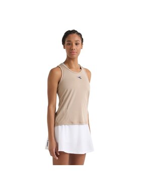 Diadora Diadora Koszulka techniczna L. TANK CORE Beżowy Basic Fit