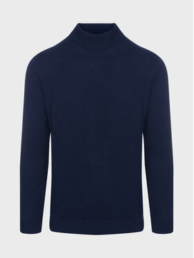 Evenemen Evenemen Sweter Półgolf Granatowy Slim Fit