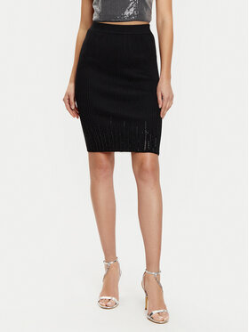 Guess Guess Mini sukňa W5RD83 Z2Y50 Čierna Slim Fit