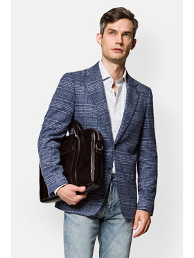 Lancerto Lancerto Marynarka Biella Niebieski Slim Fit