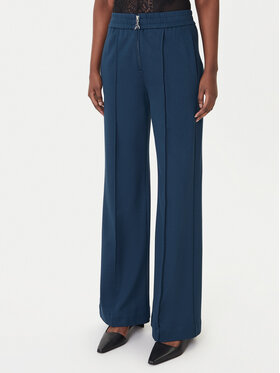 Patrizia Pepe Patrizia Pepe Riidest püksid 8P0813/A715 Sinine Wide Leg