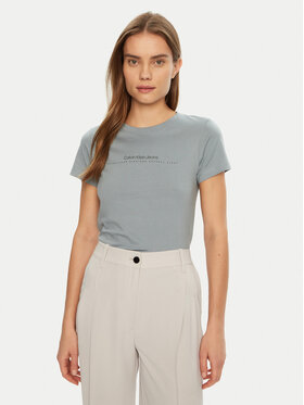 Calvin Klein Jeans Calvin Klein Jeans Тишърт Institutional Graphic J20J224990 Сив Slim Fit