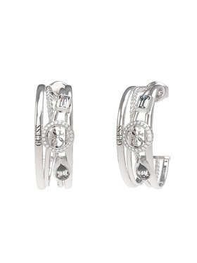 Guess Guess Kolczyki JUBE05236JWRHT/U Srebrny