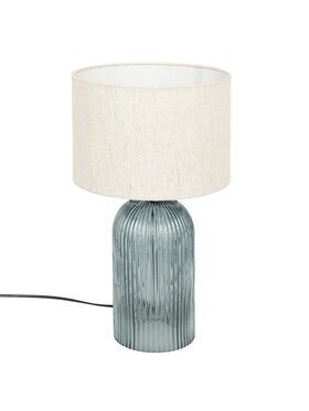 MIAhome MIAhome Lampa stołowa szklana niebieska 42 cm Niebieski
