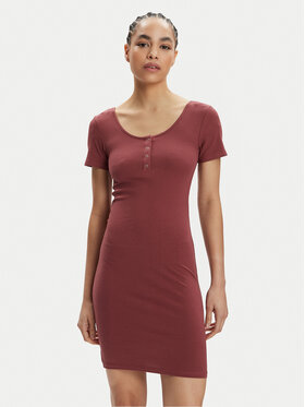 Pieces Pieces Každodenné šaty Kitte 17146324 Červená Slim Fit